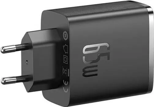 BASEUS CUBE PRO FAST CHARGER 2C+U 65W PUNJAČ ZA TELEFON │ BOJA: CRNA │ ULAZ: AC 110-240V 50/60HZ 1.5A MAX. │ IZLAZ: USB-C1/USB-C2 (65W MAX.), USB-A (30W MAX.) │ DIMENZIJE: 77.6 X 32 X 54 MM │ TEŽINA: 154 G │ MATERIJAL: PC (5 / 6)