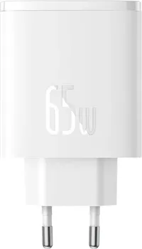BASEUS CUBE PRO FAST CHARGER 2C+U 65W PUNJAČ ZA TELEFON │ BOJA: BIJELA │ ULAZ: AC 110-240V 50/60HZ 1.5A MAX. │ IZLAZ: USB-C1/USB-C2 (65W MAX.), USB-A (30W MAX.) │ DIMENZIJE: 77.6 X 32 X 54 MM │ TEŽINA: 154 G │ MATERIJAL: PC (1 / 7)