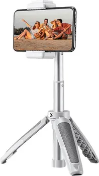 K&F CONCEPT MS02 STATIV ZA TELEFON (KF09.128) │ BOJA: SREBRNA │ KOMPATIBILNOST: 4.4–7.2 UREĐAJI │ MAKS. OPTEREĆENJE: 2 KG │ VISINA: 130–340 MM │ SKLOPLJENA DUŽINA: 125 MM │ PREČNIK NOGU: 7–16 MM │ TEŽINA: 154 G │ MATERIJAL: ALUMINIJUMSKA LEGURA │ DOMET DALJINSKOG: 10 M │ RAD DALJINSKOG: DO 10 H (2 / 2)