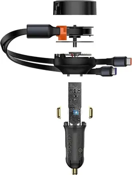 BASEUS ENJOYMENT CAR CHARGER 33W AUTO PUNJAČ SA KABLOVIMA │ MATERIJAL: ABS + PC, ALUMINIJUMSKA LEGURA │ ULAZ: DC 12-24V 3.5A MAX │ IZLAZI: 2X USB-C (33W MAX.) │ BOJA: CRNA │ DIMENZIJE: 80 X 46 X 49 MM │ TEŽINA: 78 G │ DUŽINA KABLA: 75 CM MAX (3 / 7)
