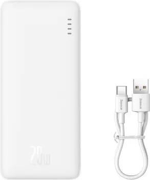 BASEUS AIRPOW 20W 10000MAH POWERBANK (WHITE) │ KAPACITET: 10,000MAH / 74WH │ SNAGA: 5V/3A (MAKS.) │ TIP: LI-POLYMER │ PORTOVI: MICROUSB, USB-C (ULAZ/IZLAZ), USB-A │ DIMENZIJE: 153.5 X 69.4 X 26.9 MM │ TEŽINA: 446 G (2 / 5)