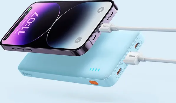 BASEUS AIRPOW 10000 MAH 20W POWERBANK (BLUE) │ KAPACITET: 10,000MAH │ SNAGA: 20W │ TIP: LI-POLYMER │ ULAZI: MICRO USB (9V/2A), USB-C (12V/1.5A) │ IZLAZI: USB-A (12V/1.5A), USB-C (9V/2.22A) │ UKUPNA SNAGA: 5V/2.4A │ PUNJENJE: DVOSMJERNO BRZO PUNJENJE (3 / 6)