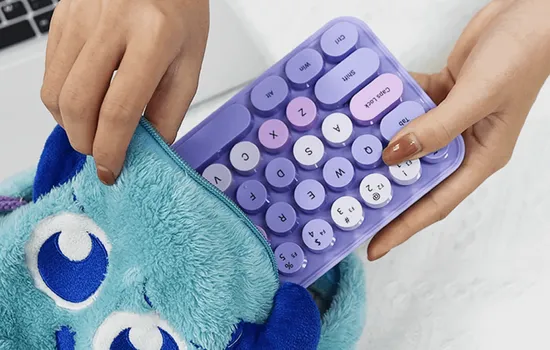 MOFII BEAN COMBO BEŽIČNI KOMPLET TASTATURA I MIŠ (SMK-676367 PURPLE) │ TASTATURA: BEŽIČNA, 2.4G, 68 TASTERA, BEZ POZADINSKOG OSVJETLJENJA, NAPAJANJE 2X AAA BATERIJA │ MIŠ: BEŽIČNI, 3 TASTERA, 1200 DPI, NAPAJANJE 1X AA BATERIJA │ BOJA: LJUBIČASTA (2 / 2)