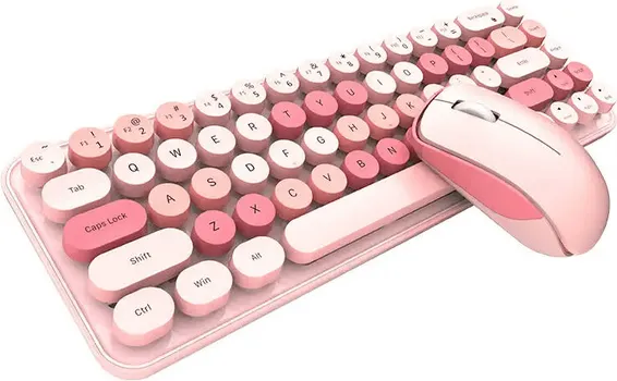 MOFII IBEAN PRO NEW (PINK) COMBO KOMPLET TASTATURA I MIŠ │ TIP POVEZIVANJA: BEŽIČNO, 2.4 GHZ RF │ DOSEG: DO 10 M │ TASTATURA: 68 TASTERA, NAPAJANJE 2X AAA BATERIJE │ MIŠ: 3 TASTERA + SKROL TOČKIĆ, 1200 DPI, NAPAJANJE 1X AA BATERIJA │ KOMPATIBILNOST: WINDOWS 2000/XP/ME/VISTA/7/8/10 │ DIMENZIJE TASTATURE: 317.2 X 104.4 MM │ DIMENZIJE MIŠA: 14.5 X 6.5 MM │ DIMENZIJE PRIJEMNIKA: 14.5 X 6.5 MM │ TEŽINA TASTATURE: 419 G │ TEŽINA MIŠA: 80 G (3 / 6)