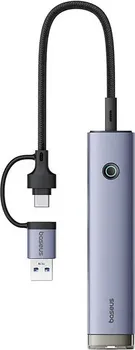 BASEUS ULTRAJOY 4U1 HUB USB-A&USB-C NA 3XUSB3.0+USB-C+RJ45 (B0005280B811-14) │ BOJA: SIVA │ PORTOVI: 3X USB-A, 1X USB-C, 1X RJ45 │ USB-C NAPON: 5V - 3A │ USB-A BRZINA: DO 5 GBPS │ RJ45 BRZINA: DO 1000 MBPS │ IZLAZ: 5V - 0.9A │ KOMPATIBILNOST: WINDOWS, MACOS, LINUX │ MATERIJAL: ALUMINIJSKA LEGURA + PC/ABS │ DIMENZIJE: 26 X 120 X 16 MM │ TEŽINA: 58,5 G │ DUŽINA KABLA: 22,5 CM (2 / 7)