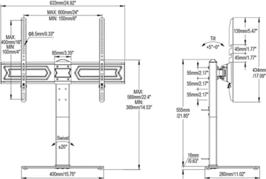 STELL STOLNI STALAK ZA TV SHO 4810 STELL 37 -70 (6 / 8)
