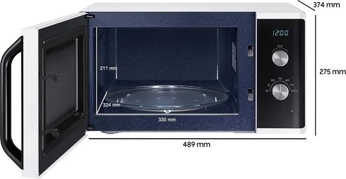 SAMSUNG MS23K3614AW/E2 MIKROTALASNA PEĆNICA, 800W, ZAPREMINA: 23L, DUAL DIAL, BIJELA BOJA (4 / 5)