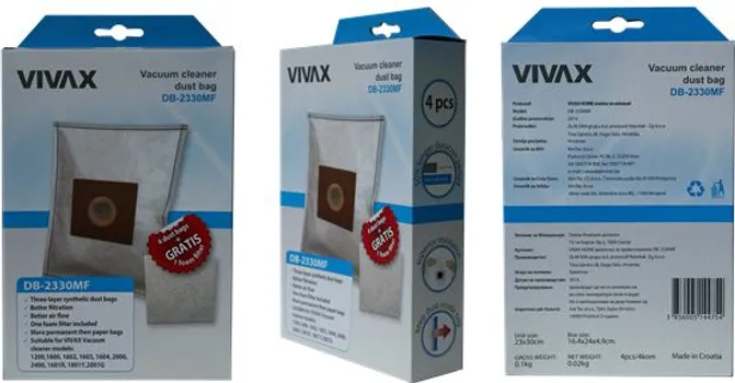 VIVAX HOME KESE ZA USIS. SINT. (4KOM/PAK) + FILTER DB-2330MF (1 / 7)