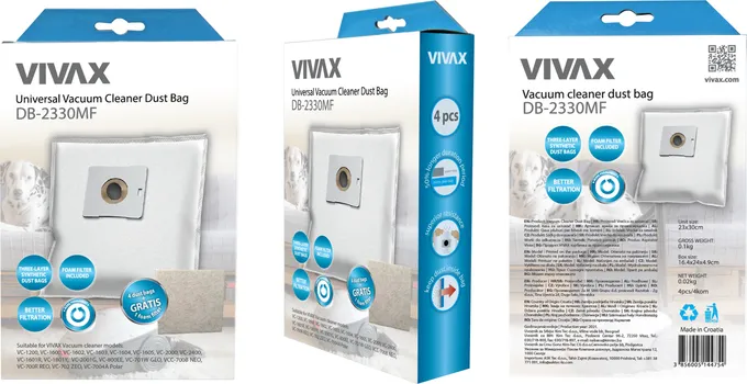 VIVAX HOME KESE ZA USIS. SINT. (4KOM/PAK) + FILTER DB-2330MF (2 / 7)