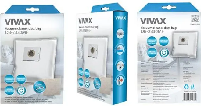 VIVAX HOME KESE ZA USIS. SINT. (4KOM/PAK) + FILTER DB-2330MF (3 / 7)