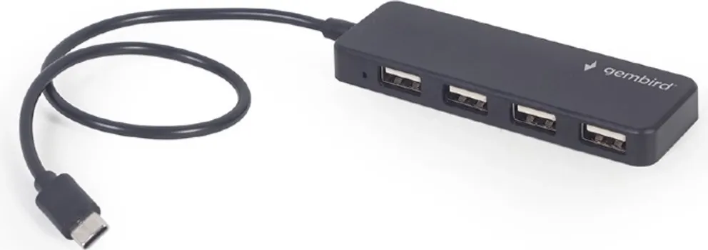 GEMBIRD USB TYPE-C HUB SA 4 PORTA, BLACK (1 / 3)