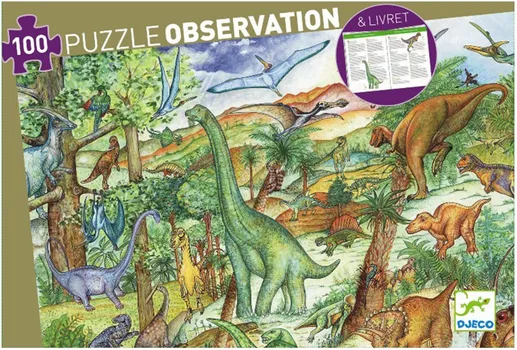 PUZZLE - DINOSAURES 100 PCS + LIVRET DJ07424 (1 / 1)