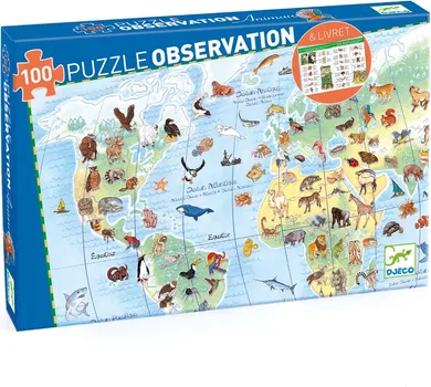 PUZZLE - WORLD’S ANIMALS 100 PCS + LEAFLET DJ07420 (1 / 1)