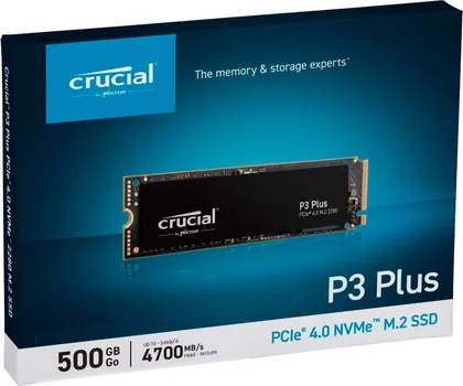 CRUCIAL P3 PLUS 500GB / SSD M.2 NVME PCIE GEN 4 4700MB/S READ, 1900MB/S WRITE (1 / 1)