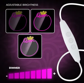 NEON LED OGLEDALO QUEEN BIJELA I ROZA FMNE04 FOREVER LIGHT (4 / 9)