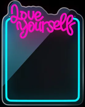 NEON LED OGLEDALO LOVE YOURSELF TIRKIZNA/ROZA FMNE01 FOREVER LIGHT (3 / 10)