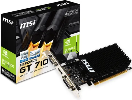 MSI VIDEO CARD NVIDIA GEFORCE GT 710, 2048MB DDR3, 64-BIT, 12.8 GB/S (1 / 2)