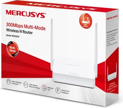 MERCUSYS 300MBPS MULTI-MODE WIRELESS N ROUTER, 2× FIXED EXTERNAL ANTENNAS, 2× 10/100 MBPS LAN PORTS, 1× 10/100 MBPS WAN PORT, FEATURE: ACCESS POINT MODE, WPS/RESET BUTTON, IPTV, IPV6, BEAMFORMING, MU-MIMO, PARENTAL CONTROLS, GUEST NETWORK (3 / 3)