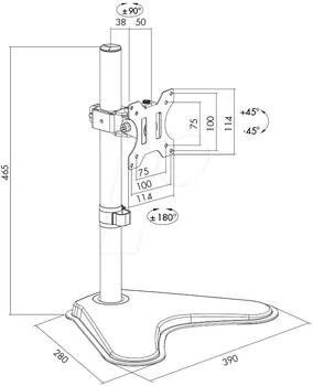 LOGILINK DRŽAČ ZA MONITOR SA RUKOM 13-32 INCH, ČELIK (2 / 2)