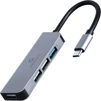 GEMBIRD USB TYPE-C 4-PORTNI, SILVER (1 / 2)