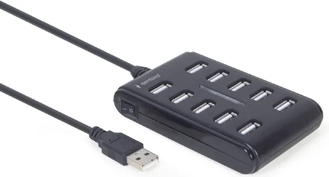 GEMBIRD HAB 10-PORTNI USB 2.0 HUB, BLACK (1 / 4)