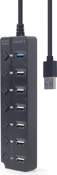 GEMBIRD HAB 7-PORTNI USB SA PREKIDAČIMA, BLACK (3 / 4)