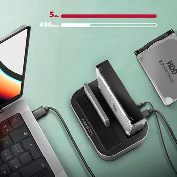 AXAGON ADSA-DC SUPER SPEED USB-C DUAL HDD SSD 2.5 , 3.5 INCH (5 / 7)