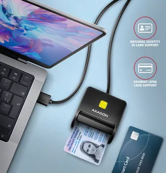 KOMPAKTNI DESKTOP USB KONTAKT ČITAČ SMART / ID KARTICA SA DUGIM USB-A KABLOM (3 / 3)