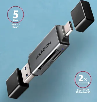 AXAGON 3.2 ČITAČ KARTICA SA USB-C I USB-A (3 / 3)