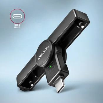 SKLOPIVI DŽEPNI USB-C ČITAČ SMART / ID KARTICA, AXAGON (5 / 6)