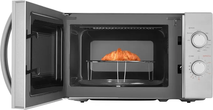 SENCOR SMW 4320SS MIKROTALASNA RERNA │ SNAGA: 700W │ SNAGA GRILA: 1.000W │ KAPACITET: 20L │ ROTIRAJUĆI TANJIR: 25.5CM │ DIMENZIJE: 440MM X 364MM X 259MM │ TEŽINA: 11.5KG │ MATERIJAL: NERĐAJUĆI ČELIK, EMAJLIRANI METAL │ BOJA: INOX │ FUNKCIJE: TAJMER, ODMRZAVANJE, ZVUČNI SIGNAL │ KONTROLA: MEHANIČKA (4 / 8)