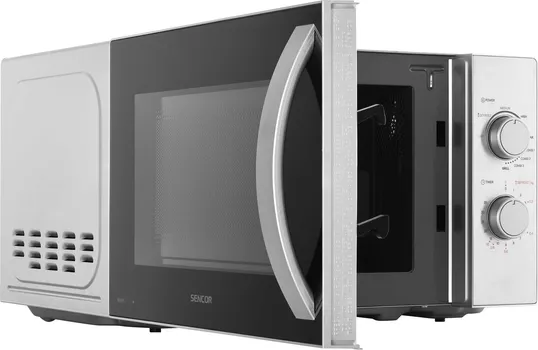 SENCOR SMW 4320SS MIKROTALASNA RERNA │ SNAGA: 700W │ SNAGA GRILA: 1.000W │ KAPACITET: 20L │ ROTIRAJUĆI TANJIR: 25.5CM │ DIMENZIJE: 440MM X 364MM X 259MM │ TEŽINA: 11.5KG │ MATERIJAL: NERĐAJUĆI ČELIK, EMAJLIRANI METAL │ BOJA: INOX │ FUNKCIJE: TAJMER, ODMRZAVANJE, ZVUČNI SIGNAL │ KONTROLA: MEHANIČKA (5 / 8)