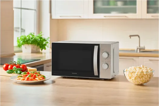 SENCOR SMW 4320SS MIKROTALASNA RERNA │ SNAGA: 700W │ SNAGA GRILA: 1.000W │ KAPACITET: 20L │ ROTIRAJUĆI TANJIR: 25.5CM │ DIMENZIJE: 440MM X 364MM X 259MM │ TEŽINA: 11.5KG │ MATERIJAL: NERĐAJUĆI ČELIK, EMAJLIRANI METAL │ BOJA: INOX │ FUNKCIJE: TAJMER, ODMRZAVANJE, ZVUČNI SIGNAL │ KONTROLA: MEHANIČKA (7 / 8)