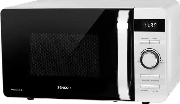 SENCOR SMW 5017WH MIKROTALASNA RERNA │ TIP: MIKROTALASNA RERNA │ SNAGA: 800W │ KAPACITET: 17L │ DIMENZIJE: 451MM X 354MM X 256MM │ MATERIJAL: EMAJL │ BOJA: BELA │ FUNKCIJE: TAJMER, ODMRZAVANJE, ZVUČNI SIGNAL, DEČIJA SIGURNOSNA ZAŠTITA │ KONTROLA: MEHANIČKA │ OSTALO: 8 PROGRAMA, TIHI RAD, LED DISPLEJ (1 / 10)