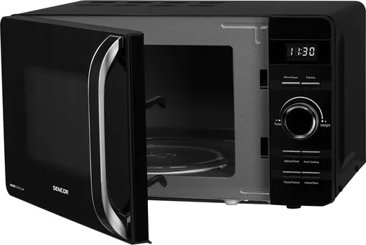 SENCOR SMW 5117BK MIKROTALASNA RERNA │ TIP: MIKROTALASNA RERNA │ SNAGA: 800W │ KAPACITET: 17L │ DIMENZIJE: 451MM X 354MM X 256MM │ MATERIJAL: EMAJL │ BOJA: CRNA │ FUNKCIJE: ODLOŽEN START, DEČIJA SIGURNOSNA ZAŠTITA, LED DISPLEJ │ KONTROLA: MEHANIČKA │ OSTALO: 8 PROGRAMA (2 / 9)