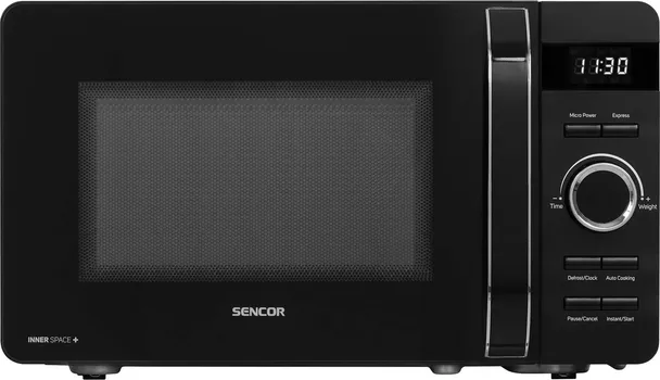 SENCOR SMW 5117BK MIKROTALASNA RERNA │ TIP: MIKROTALASNA RERNA │ SNAGA: 800W │ KAPACITET: 17L │ DIMENZIJE: 451MM X 354MM X 256MM │ MATERIJAL: EMAJL │ BOJA: CRNA │ FUNKCIJE: ODLOŽEN START, DEČIJA SIGURNOSNA ZAŠTITA, LED DISPLEJ │ KONTROLA: MEHANIČKA │ OSTALO: 8 PROGRAMA (3 / 9)