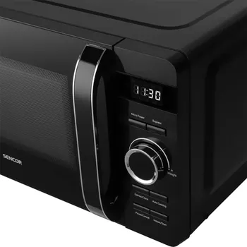 SENCOR SMW 5117BK MIKROTALASNA RERNA │ TIP: MIKROTALASNA RERNA │ SNAGA: 800W │ KAPACITET: 17L │ DIMENZIJE: 451MM X 354MM X 256MM │ MATERIJAL: EMAJL │ BOJA: CRNA │ FUNKCIJE: ODLOŽEN START, DEČIJA SIGURNOSNA ZAŠTITA, LED DISPLEJ │ KONTROLA: MEHANIČKA │ OSTALO: 8 PROGRAMA (6 / 9)