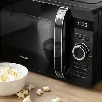 SENCOR SMW 5117BK MIKROTALASNA RERNA │ TIP: MIKROTALASNA RERNA │ SNAGA: 800W │ KAPACITET: 17L │ DIMENZIJE: 451MM X 354MM X 256MM │ MATERIJAL: EMAJL │ BOJA: CRNA │ FUNKCIJE: ODLOŽEN START, DEČIJA SIGURNOSNA ZAŠTITA, LED DISPLEJ │ KONTROLA: MEHANIČKA │ OSTALO: 8 PROGRAMA (8 / 9)