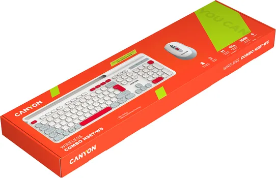 CANYON TASTATURA + MIŠ HSET-W5 WIRELESS WHITE (6 / 6)