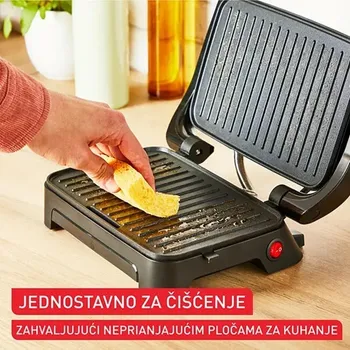 TEFAL ELEKTRIČNI ROŠTILJ GC270D10 INICIO COMPACT, 1000 W, NEPRIJANJAJUĆE PLOČE ZA KUHANJE (5 / 8)