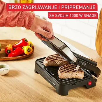 TEFAL ELEKTRIČNI ROŠTILJ GC270D10 INICIO COMPACT, 1000 W, NEPRIJANJAJUĆE PLOČE ZA KUHANJE (6 / 8)