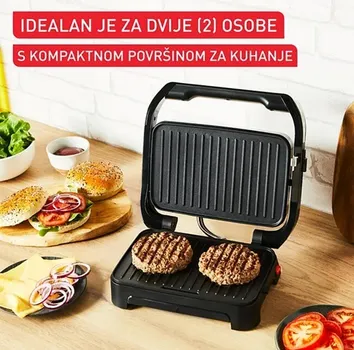 TEFAL ELEKTRIČNI ROŠTILJ GC270D10 INICIO COMPACT, 1000 W, NEPRIJANJAJUĆE PLOČE ZA KUHANJE (7 / 8)