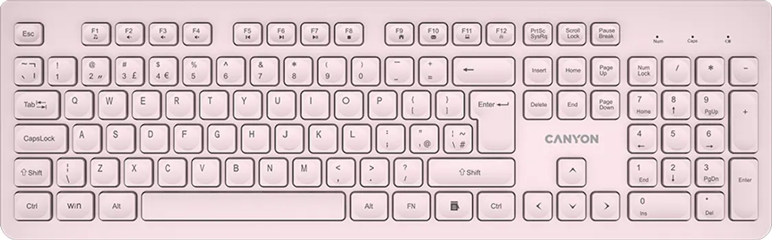 CANYON TASTATURA HKB-W01 EN/AD AAA WIRELESS BEIGE (1 / 1)
