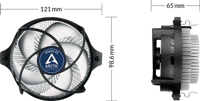 CPU COOLER ARCTIC ALPINE 23 AM4 ACALP00035A (3 / 4)