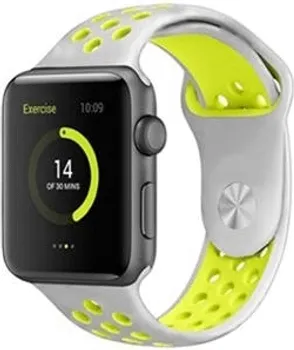 APPLE SWISSTEN SILVER/YELLOW [42, 44, 45, 49MM / SILICONE BAND / 46000613] (1 / 1)