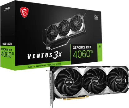 MSI NVIDIA GEFORCE RTX 4060 TI 16GB 128BIT RTX 4060 TI VENTUS 3X 16G OC (1 / 5)