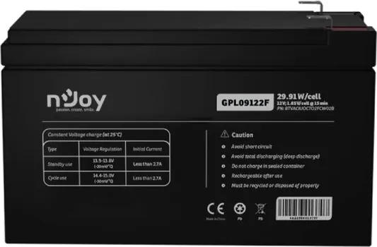 NJOY GPL09122F BATERIJA ZA UPS 12V 9AH ( GPL09122F BATERIJA ZA UPS 12V 9AH (BTVACIUOCTO2FCW02B)