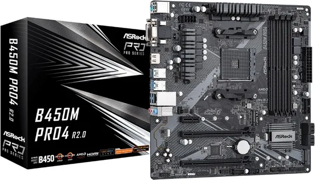 ASROCK B450M PRO4 R2.0 (1 / 4)