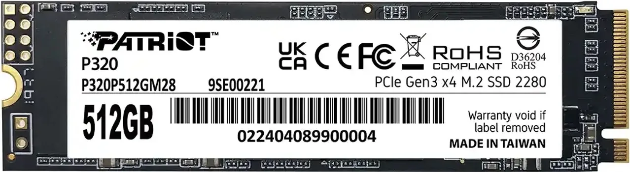 PATRIOT P320 512GB / SSD M.2 2280 / PCIE P320P512GM28 (1 / 1)