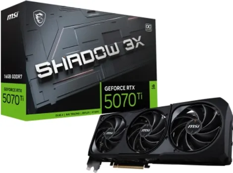 MSI NVIDIA GEFORCE RTX 5070 TI SHADOW 3X 16GB OC (1 / 4)